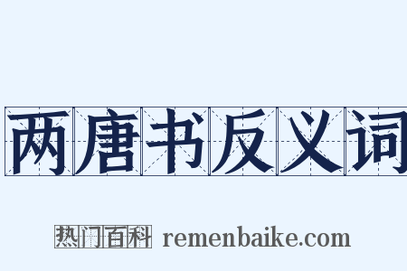 两唐书反义词是什么意思的图片